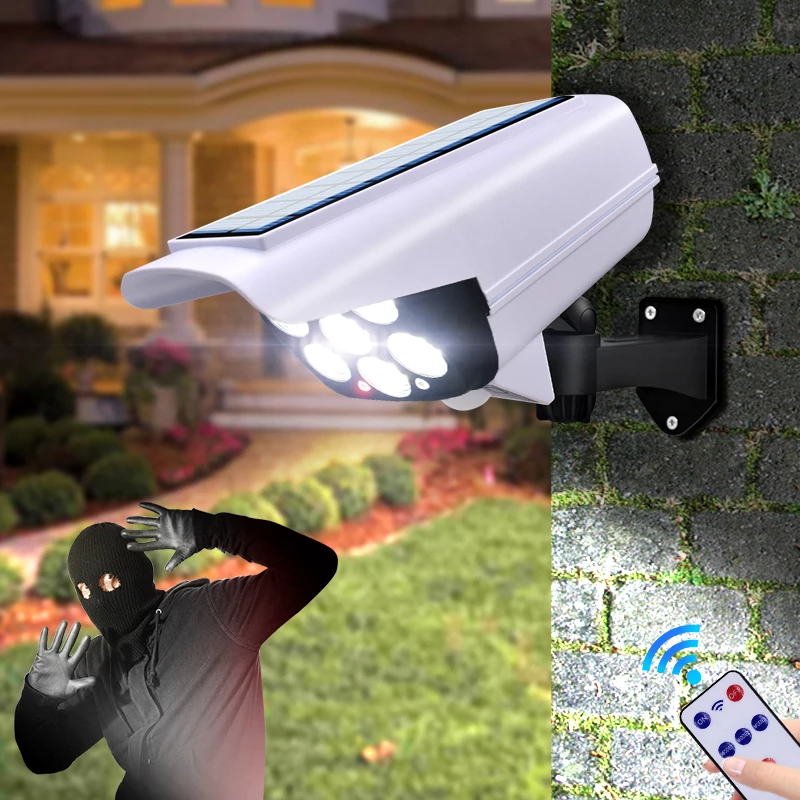 Solar Light Motion Sensor Security Dummy Camera Wireless Outdoor Flood  Light Ip65 Waterproof 77 Led Lamp 3 Mode For Home Garden - Solar Lamps -  AliExpress
